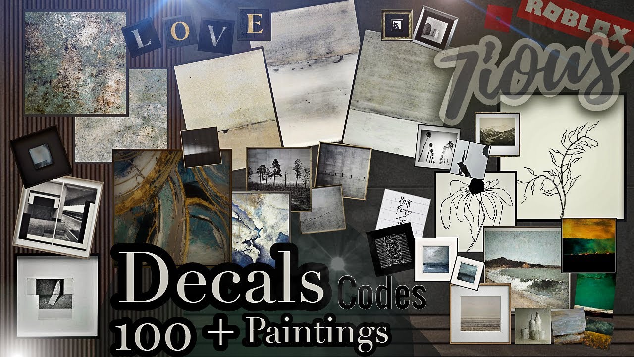 Decals Codes Part4 Modern Paintings Decals Ids Bloxburg Roblox Youtube - roblox painting ids for bloxburg