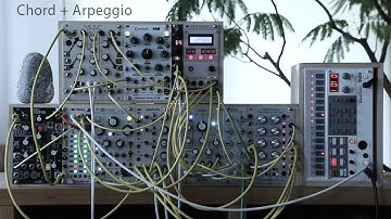 Chord Machine + Qu-bit Chord Ambient / Mimeophon Beads Disting Enemble Ocsillator Steppy Volca