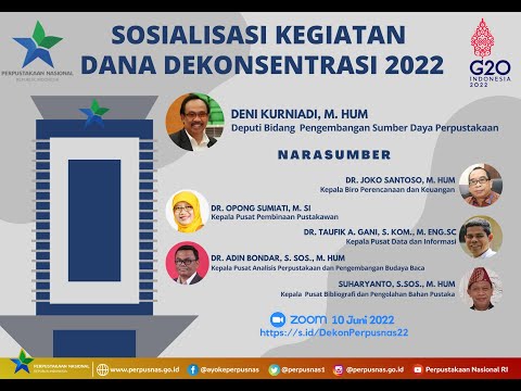 Sosialisasi dana Dekonsentrasi  tahun 2022