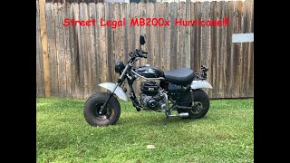 Street Legal Trailmaster MB200x Mini bike - Lights & Turn Signal Lights w\ Wiring Diagram! 8-7-2024