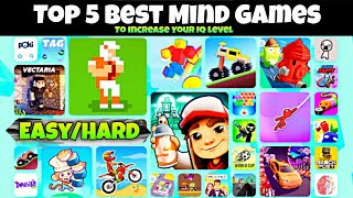 TOP 5 Best Offline Mind Games For Mobile, Best Games To Increase Your IQ Level With Good Graphics🤩