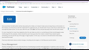 Coding for Web Accessibility || Trailhead