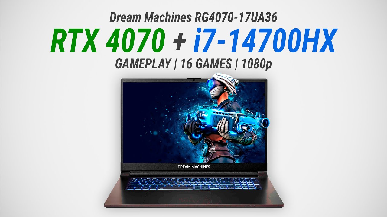 GeForce RTX 4070 Laptop (115W) + Core i7-14700HX: Test in 16 games