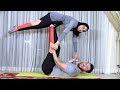 COUPLES YOGA WITH MY LITTLE SISTER!!