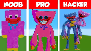 NEW Kissy Missy (Huggy Wuggy) - Minecraft Pixel art - NOOB vs PRO vs HACKER | Minecraft