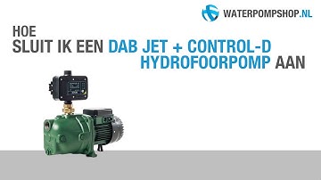 Aansluiten van een DAB Jet + Control-D hydrofoorpomp