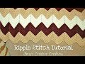 How to Crochet Ripple Stitch Afghan Blanket Tutorial