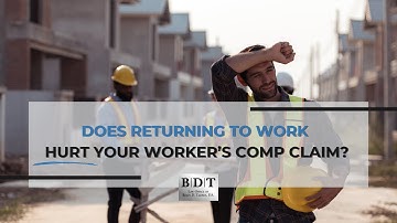 Can You Go Back to Work After a Work Injury?