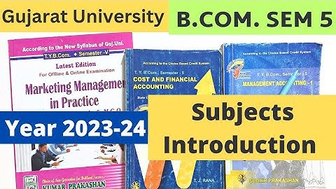 B.Com SEM 5 Gujarat University Subjects Introduction