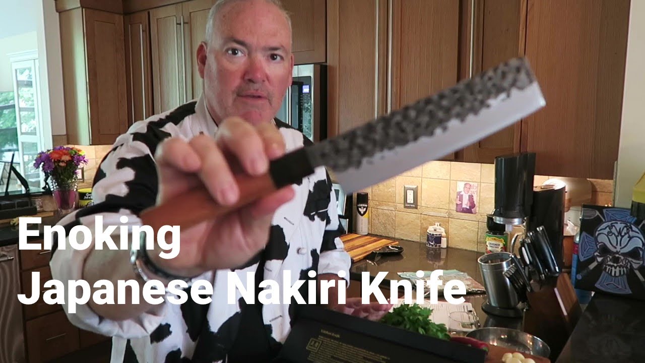 ENOKING Japanese 7 Nakiri Knife Unboxing and Review 