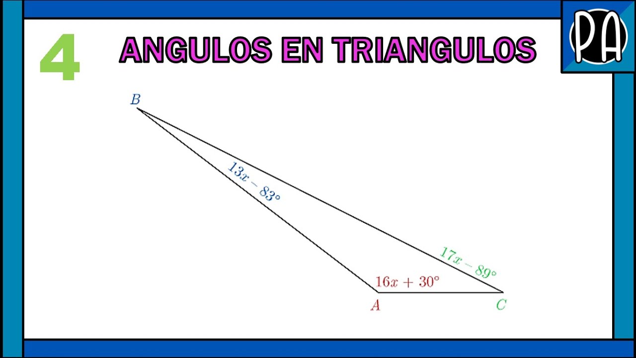 COMO OBTENER LOS ANGULOS INTERIORES DE UN TRIANGULO CON VARIABLES