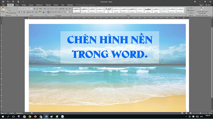 Hướng dẫn chèn hình nền vào openoffice