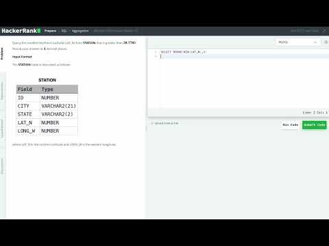 Hackerrank SQL Solution #34 Basic SQL - Weather Observation Station 16