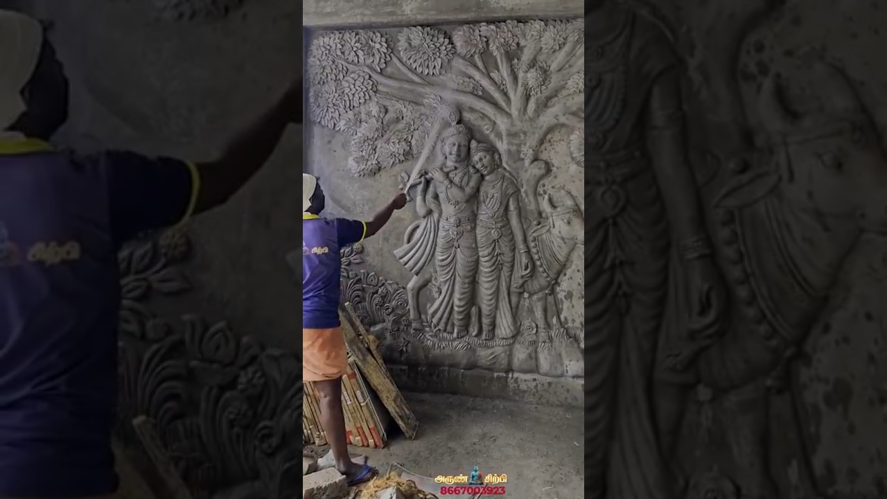 Radha Krishna Mural Art at Koyambedu | Arun Sirpi  