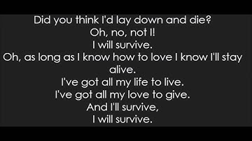 Thumbnail of Gloria Gaynor - I Will Survive (Lyrics)