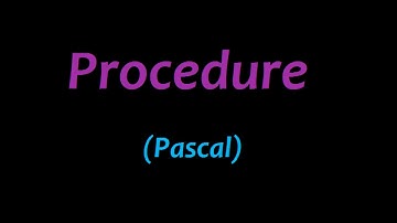 Procedure - Pascal ( bel 3arbi )