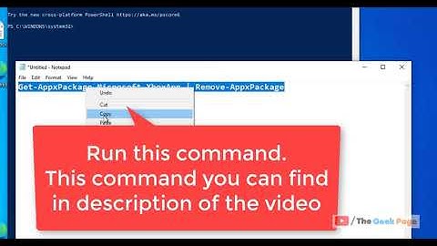 How to Uninstall Xbox app in Windows 10
