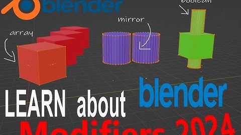 blender array mirror and boolean modifiers explained