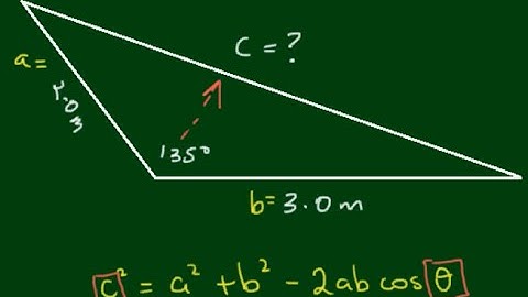 Application of the Cosine Rule (Law Of Cosines)
