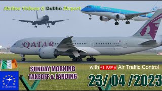 4K Sunday morning #dublin airport 50 MIN TAKEOFF Taxiing & LANDING