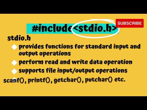 header file #include stdio.h library of standard input and output