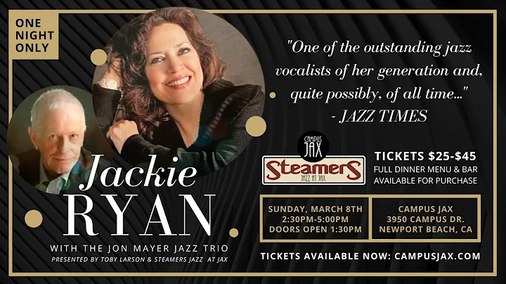 Steamers JAZz AT JAX & Toby Larson Present: Jackie...