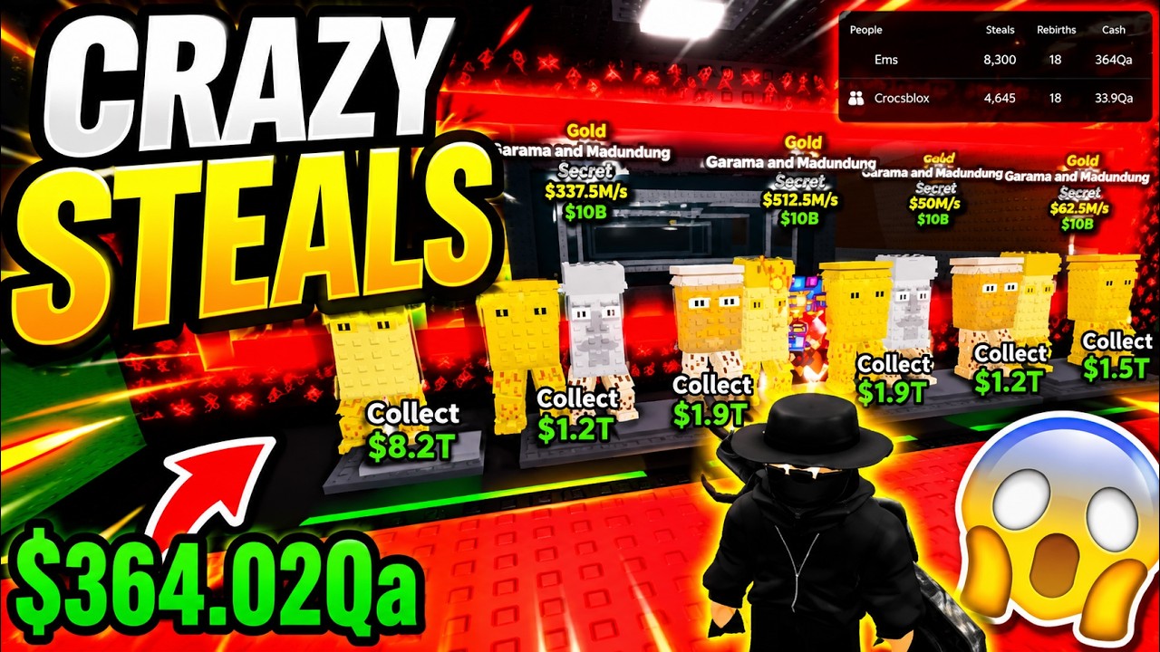 CRAZY STEALS IN PUBLIC SERVERS (STEAL A BRAINROT EPISODE 8) - YouTube