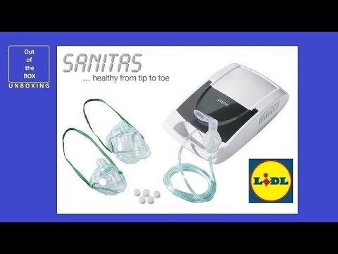 Sanitas Inhaler SIH 21 UNBOXING (Lidl Nebuliser 0,8 - 1,45 bar; 0,4 ml/min.)