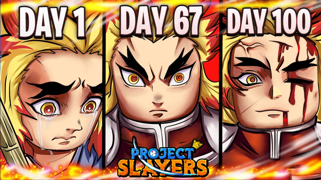 Spending 100 Days as RENGOKU in Project Slayers (Roblox) 