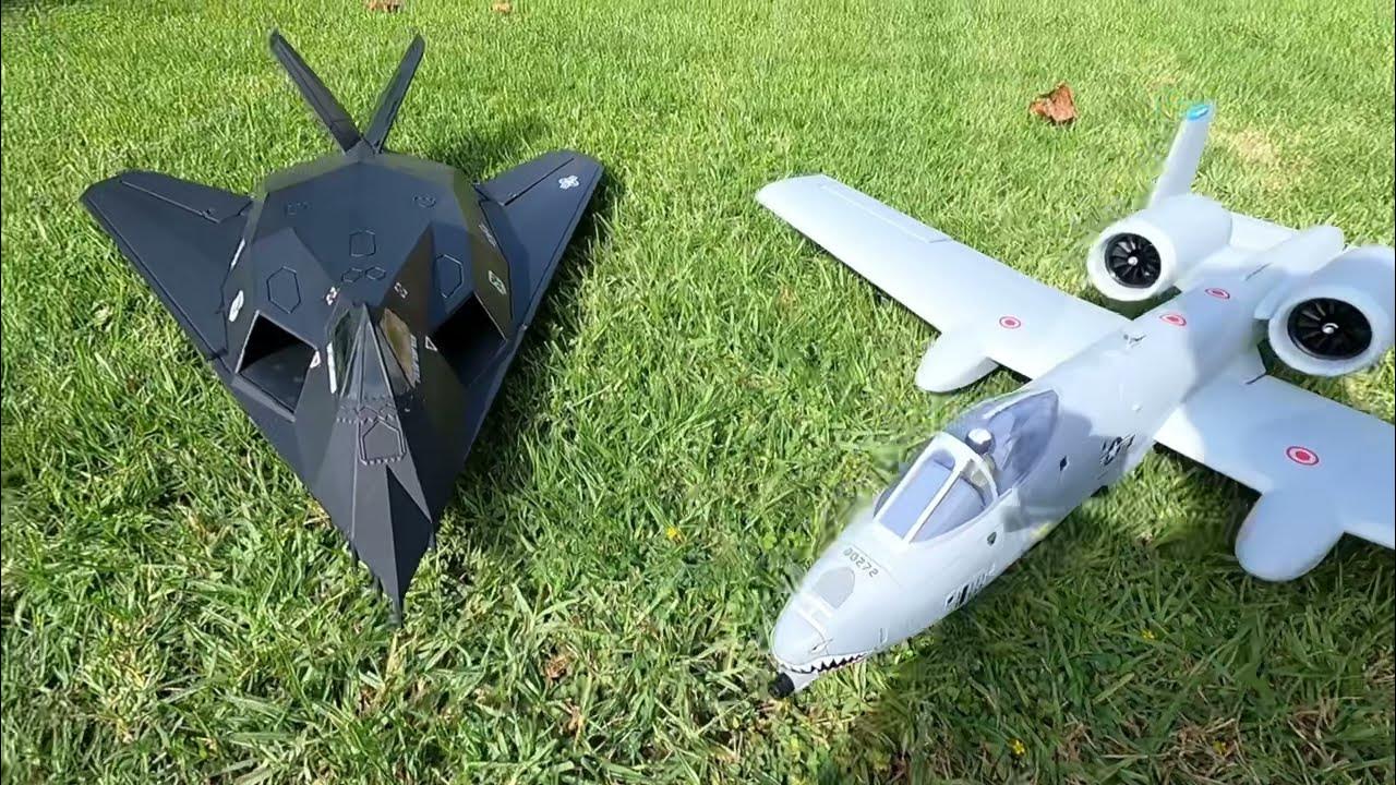 Skyflight f-117 and x-fly A10 warthog from banana hobby double maiden