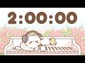 2 Hour Timer 🐱 2 Hr Study Timer for Classroom Focus