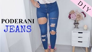 DIY - Kako napraviti poderani jeans kod kuce | Suela