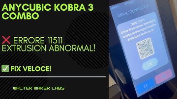 Anycubic Kobra 3 – Errore 11511: Come Risolvere il Problema sull