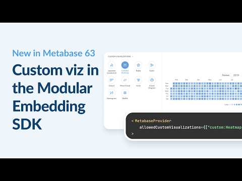 What's new in Metabase 63: Embed custom visualizations with the Modular Embedding SDK