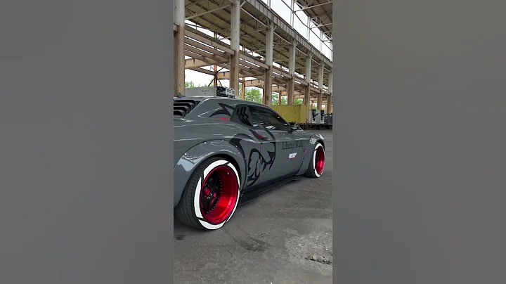 Insane Dodge challenger hellcat with Liberty walk kit #dodge #hellcat #dodgechallenger #libertywalk