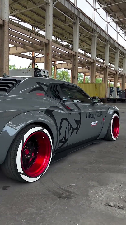 Insane Dodge challenger hellcat with Liberty walk kit #dodge #hellcat #dodgechallenger #libertywalk