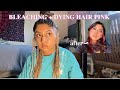 bleaching and dying my hair PINK like every tiktok girl