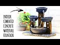 How to Make Cement Concrete Indoor Tabletop Waterfall Fountain | DIY Best Homemade Water Fountains