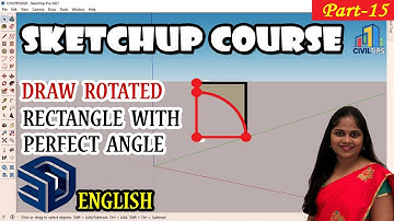 Rotated Rectangle Tool - English - Part 15 Draw Rotated Rectangle with Perfect Angle