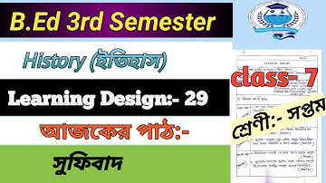 B.ed 3rd sem history 60 (sixty) learning design || history learning design for b.ed 3rd semester