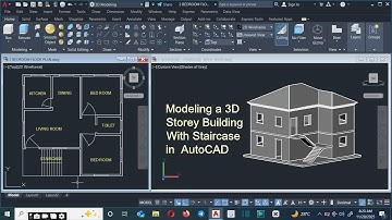 Hoe je een verhaalgebouw met trap modelleert: #3Dmodeling #3Dtutorial