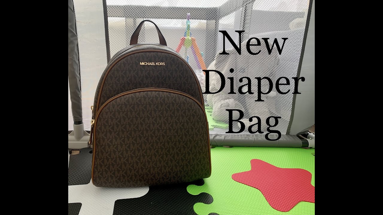 Unboxing Michael Kors Backpack as New Diaper Bag - YouTube