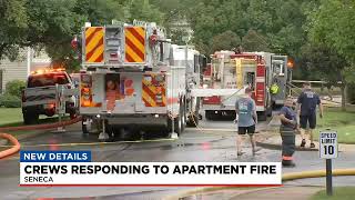 Crews respond to large apartment fire in Seneca