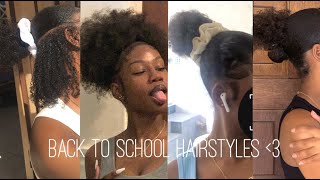 Back to school natural hairstyles for short/medium hair