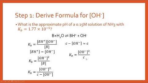 How to Calculate the pH of a Weak Base Solution Worked Example