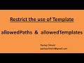 17. Restrict template use in AEM using allowedPaths and allowedTemplates