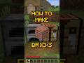 #shorts Minecraft: How to make Bricks