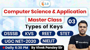 6:30 PM - REET, DSSSB, KVS, STET, UGC NET, NIELIT Exams | CS by Pandey Sir | Types of Keys