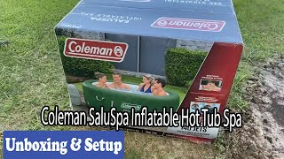 Coleman SaluSpa Inflatable Hot Tub Spa - Unboxing & Setup, We Love This Coleman Hot Tub Spa