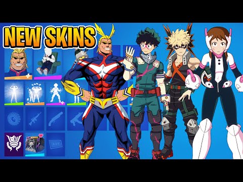 *NEW* My Hero Academia X Fortnite Showcase (All Might, Izuku, Ochaco, Katuski)